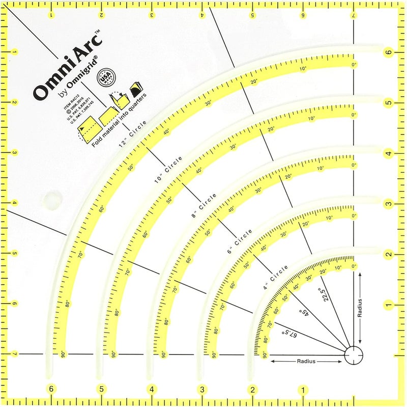 Omnigrid OmniArc 8Inchby8Inch NonSlip Circle CutterClearR4C12 