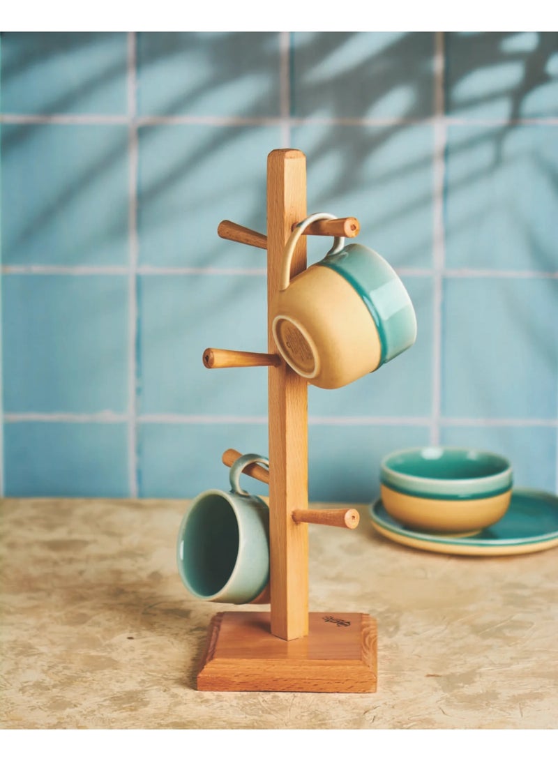 NAMA Wooden mug holder for 6 mugs