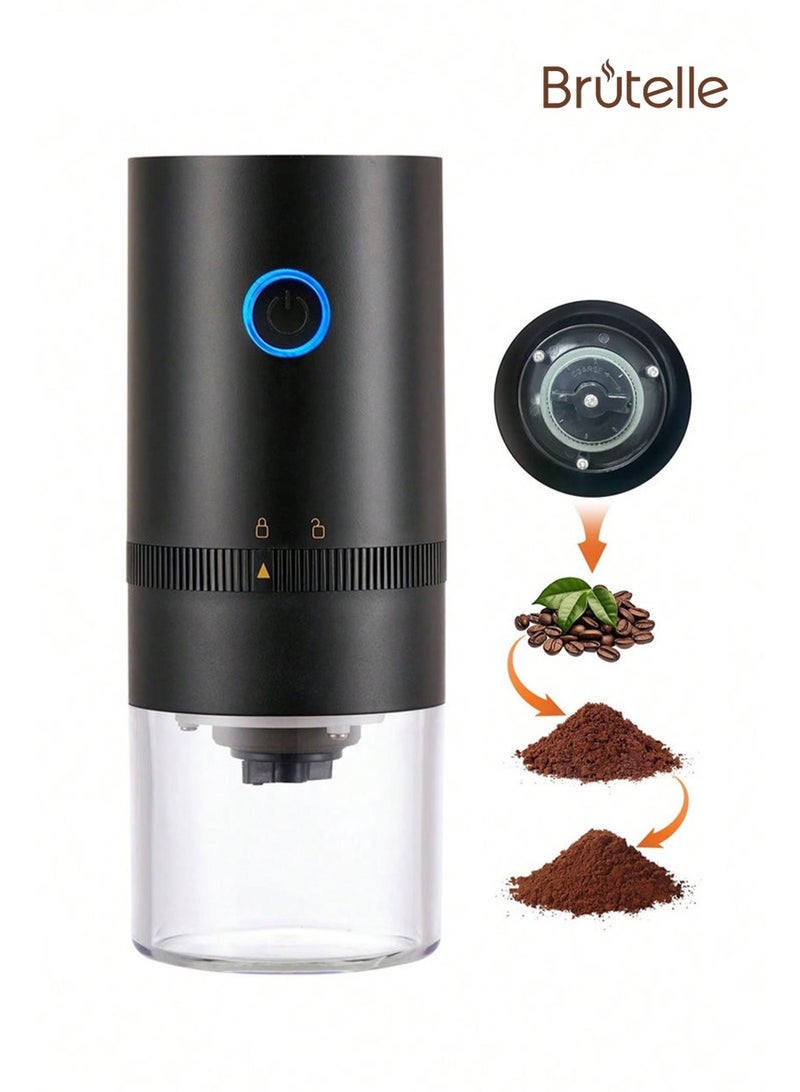 بريتيل مطحنة قهوة بروتيل، مطحنة كهربائية صغيرة لاسلكية، صغيرة مع إعدادات طحن متعددة، مطحنة حبوب القهوة المحمولة أوتوماتيكية للتخييم بالتنقيط الإسبريسو صب فوق الصحافة الفرنسية USB - Image 1