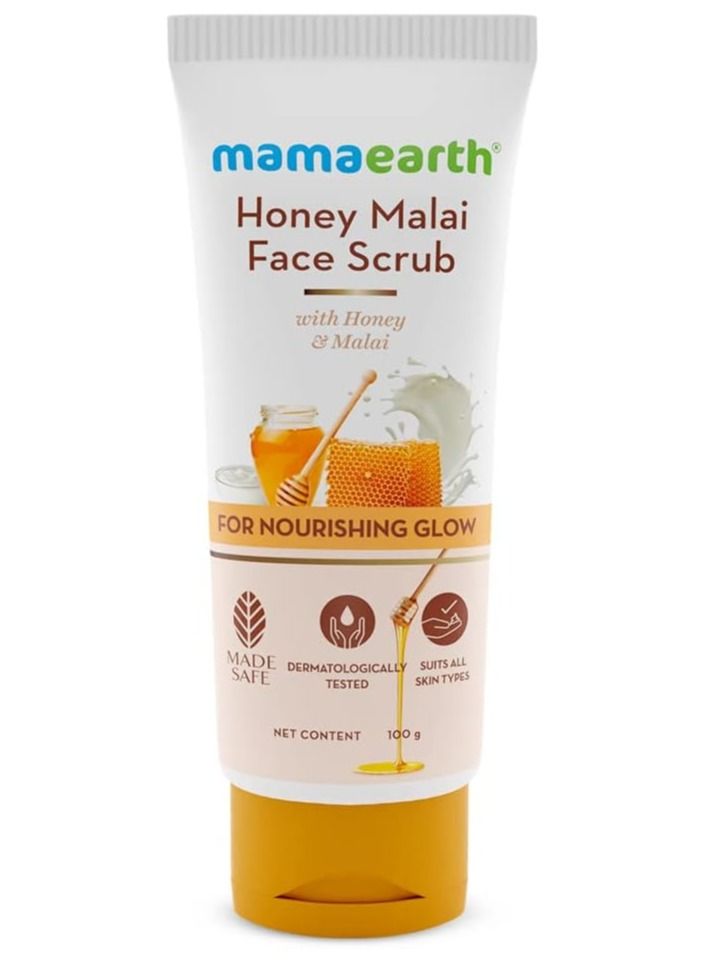 Mamaearth Honey Malai Face Scrub 100g - Image 1