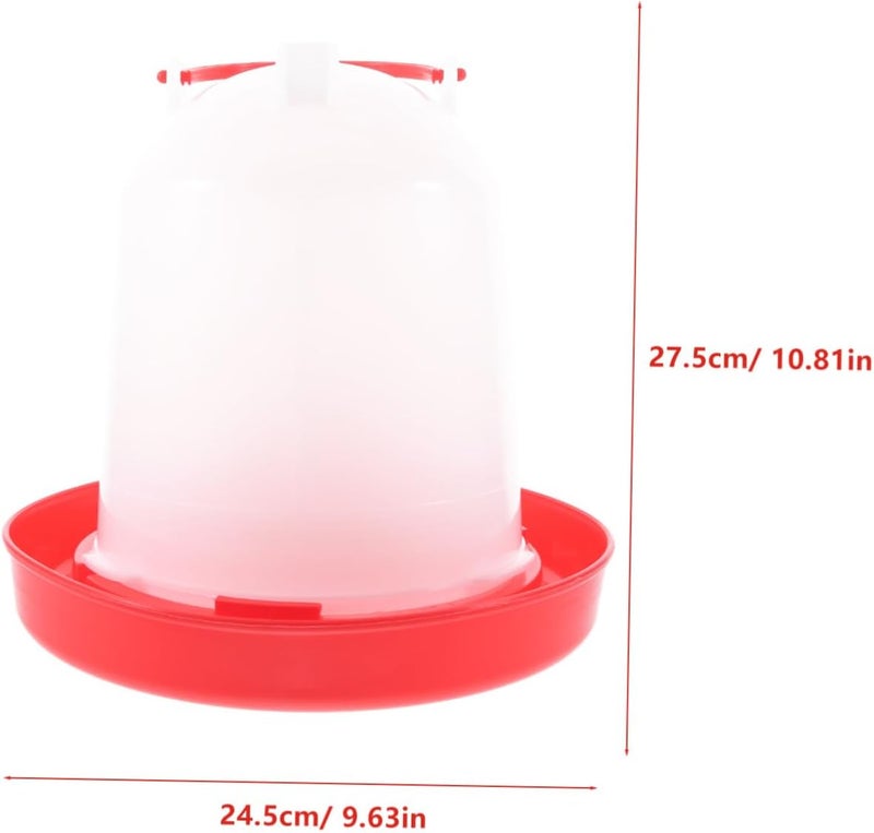 Chicken Waterer Water Dispenser Poultry Drinking Fountain No Waste Feeder for Home Farm Shop - Image 2
