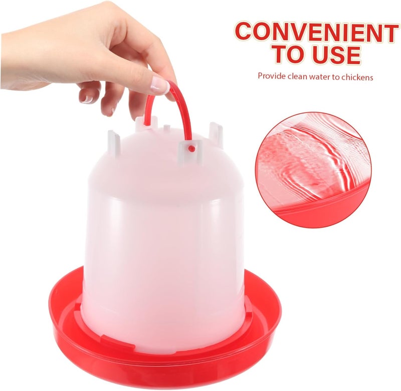 Chicken Waterer Water Dispenser Poultry Drinking Fountain No Waste Feeder for Home Farm Shop - Image 3