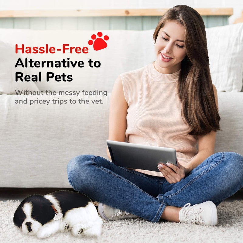 Perfect Petzzz Border Collie, Toys for Kids and Elderly, Realistic Dog Stuffed Animals, Battery-Operated Stuffed Dog, Companion Interactive Pets with Synthetic Fur - Image 4