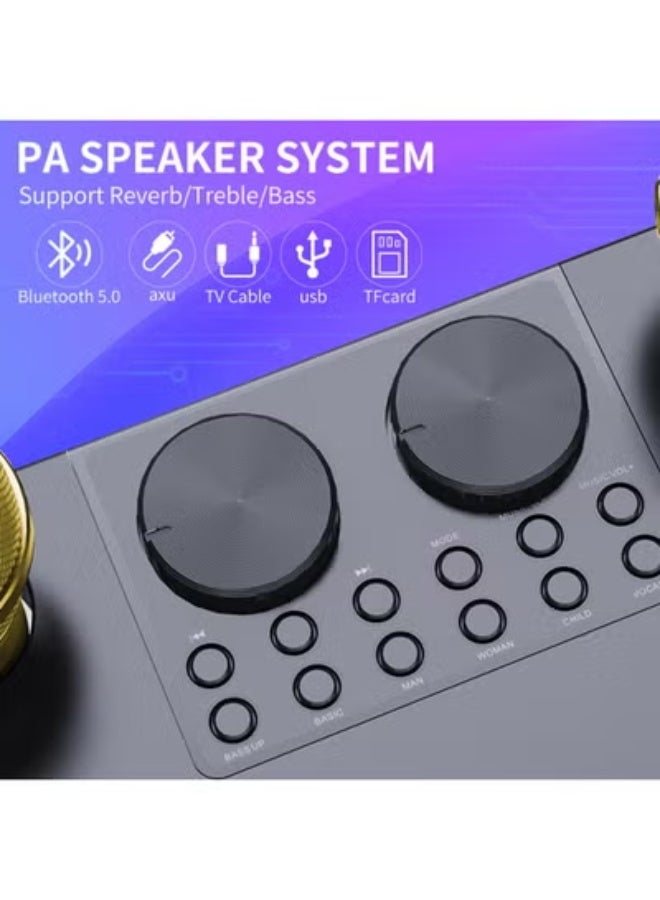 Smart Berry Smart Berry M25 Karaoke Machine – Portable Bluetooth PA Speaker System with 2 Wireless Microphones, Rechargeable Battery & Multi-Port Support for Adults, Kids, Home, Parties, Outdoor Events & Family Singing - Image 4