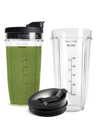 24OZ Replacement Cups Compatible with Ninja Nutri BN401 SS101 BN400 BN800 BN801 SS351 SS151 TWISTi DUO Blender with Upgraded Sip and Seal Lids Convenient to Drink Directly2 Pack - pzsku/Z70E1B7B5FF28EB7B16FBZ/45/1749490829/e624e75f-fe5b-47b2-a650-cfb43579af30