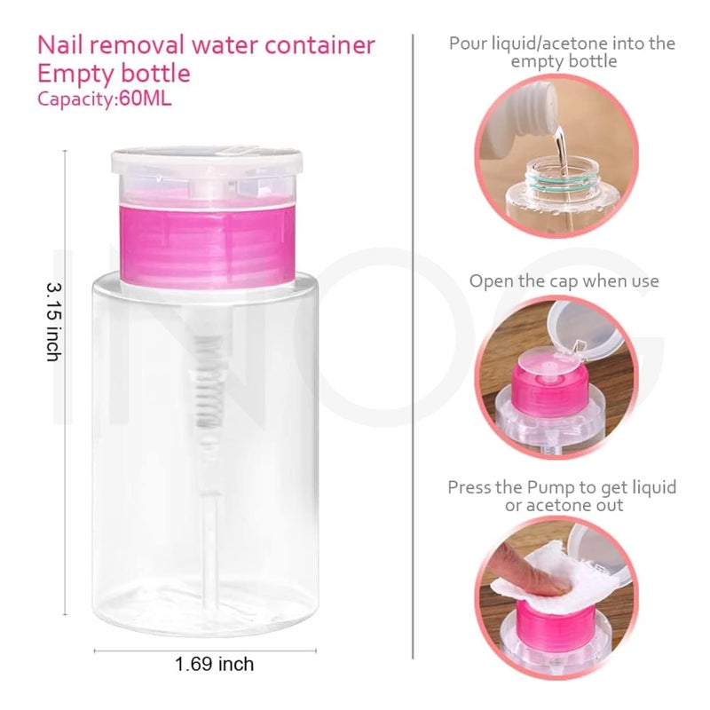 INOG Gel Polish Remover Tools Kit With Clips Wipes Cutter Pump Buffer Shiner Files Brush Acetone Acrylic Nails Tool Sets - Image 3