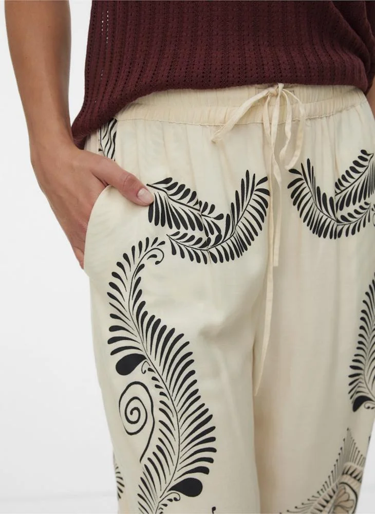 Vero Moda  Printed Wide Leg Pants for Women | Best Price UAE