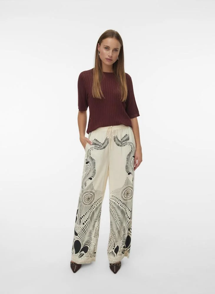Vero Moda  Printed Wide Leg Pants for Women | Best Price UAE