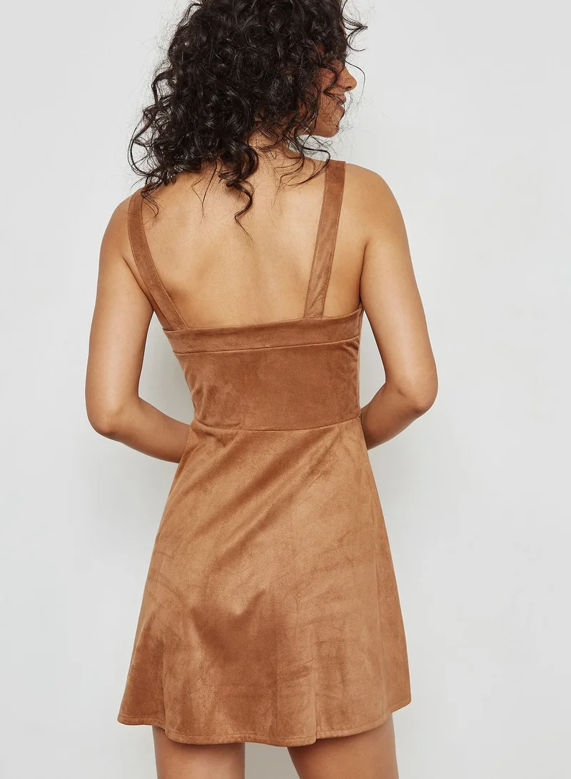 FOREVER 21 Pinafore Skater Dress