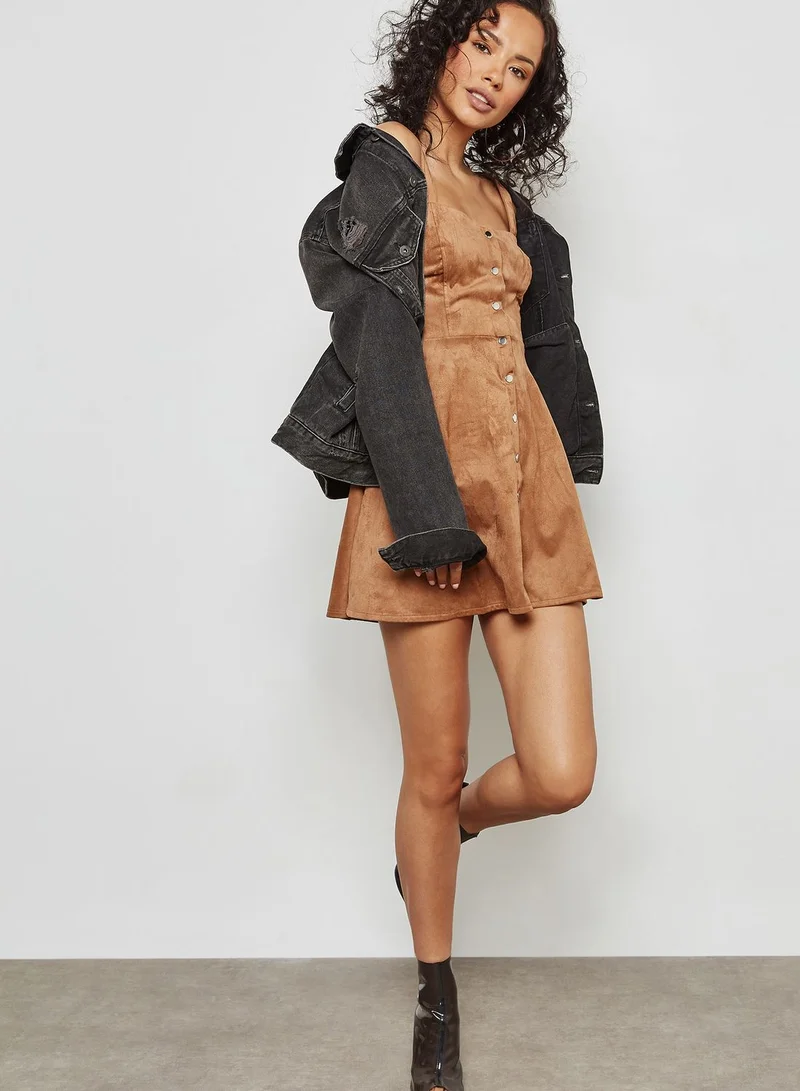 FOREVER 21 Pinafore Skater Dress