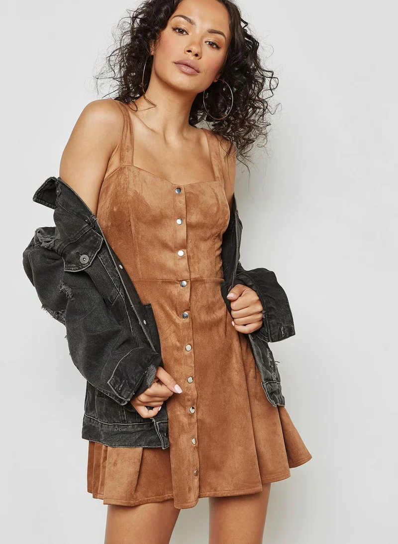 FOREVER 21 Pinafore Skater Dress