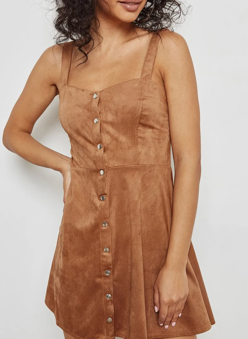 FOREVER 21 Pinafore Skater Dress