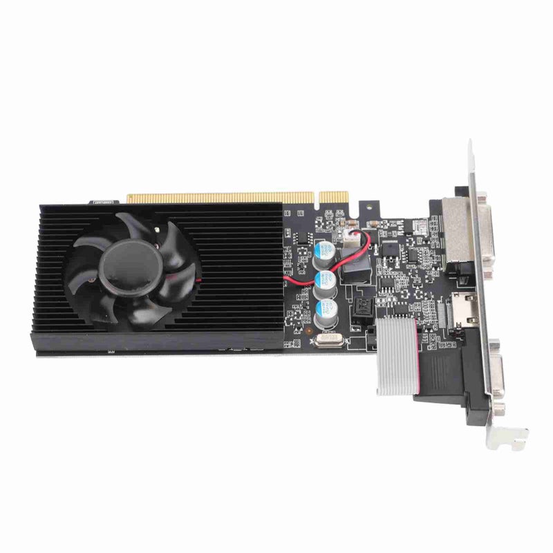 بطاقة رسوميات GT610 ذاكرة 2 جيجا بايت DDR3 بتصميم 64 بت، تردد ذاكرة 810 ميجاهيرتز، تردد نواة 1000 ميجاهيرتز، دقة عرض 2560×1600، بطاقة رسوميات كمبيوتر GT610 2GD3 64 بت - Image 1