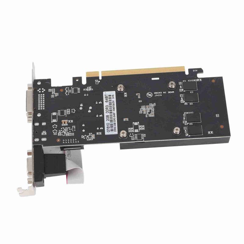 بطاقة رسوميات GT610 ذاكرة 2 جيجا بايت DDR3 بتصميم 64 بت، تردد ذاكرة 810 ميجاهيرتز، تردد نواة 1000 ميجاهيرتز، دقة عرض 2560×1600، بطاقة رسوميات كمبيوتر GT610 2GD3 64 بت - Image 2