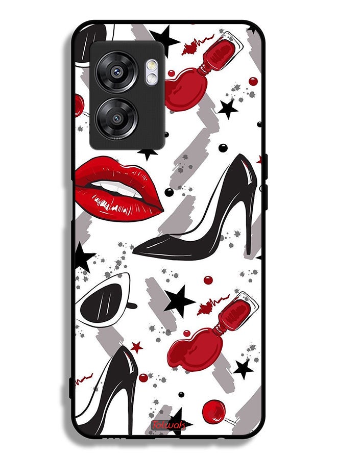 Tolwak Oppo A57 5G Protective Case Cover Lipstick And Shoes Art - Image 2