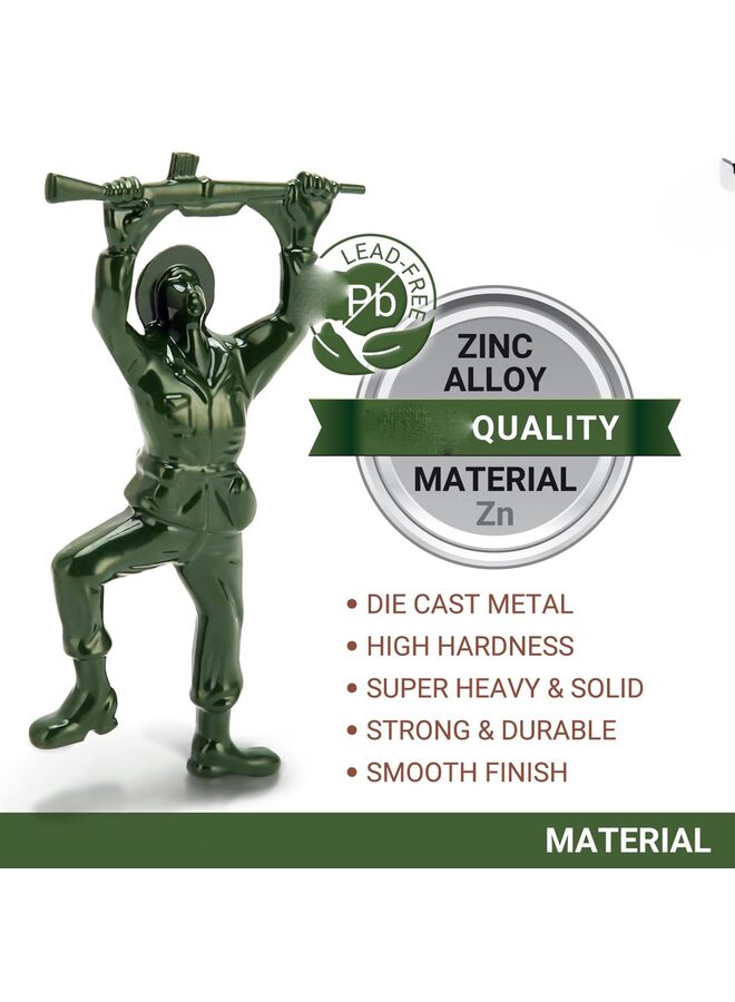 LAMAY Green Army Man Bottle Opener - Unique Funny Bottle Opener Bartender Compatible As Coke Bottle Opener - Metal Bottle Opener Man - Mini Soldier Bottle Opener - Image 3