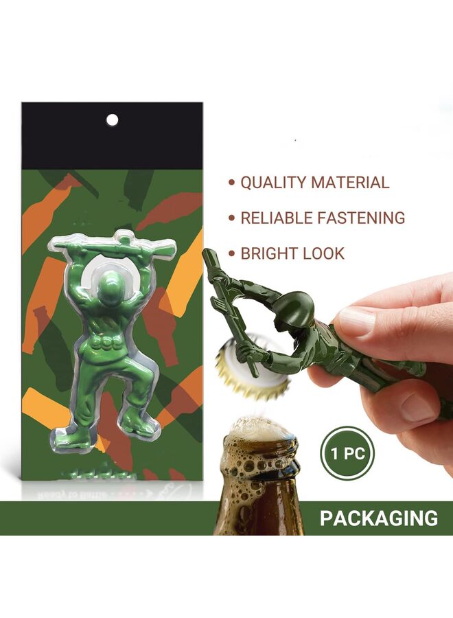 LAMAY Green Army Man Bottle Opener - Unique Funny Bottle Opener Bartender Compatible As Coke Bottle Opener - Metal Bottle Opener Man - Mini Soldier Bottle Opener - Image 2