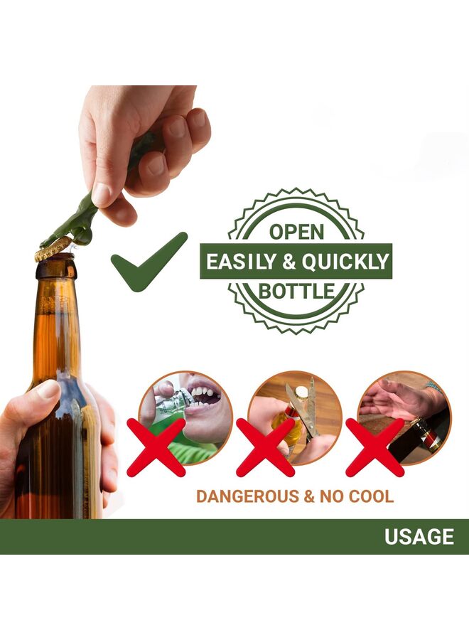 LAMAY Green Army Man Bottle Opener - Unique Funny Bottle Opener Bartender Compatible As Coke Bottle Opener - Metal Bottle Opener Man - Mini Soldier Bottle Opener - Image 4