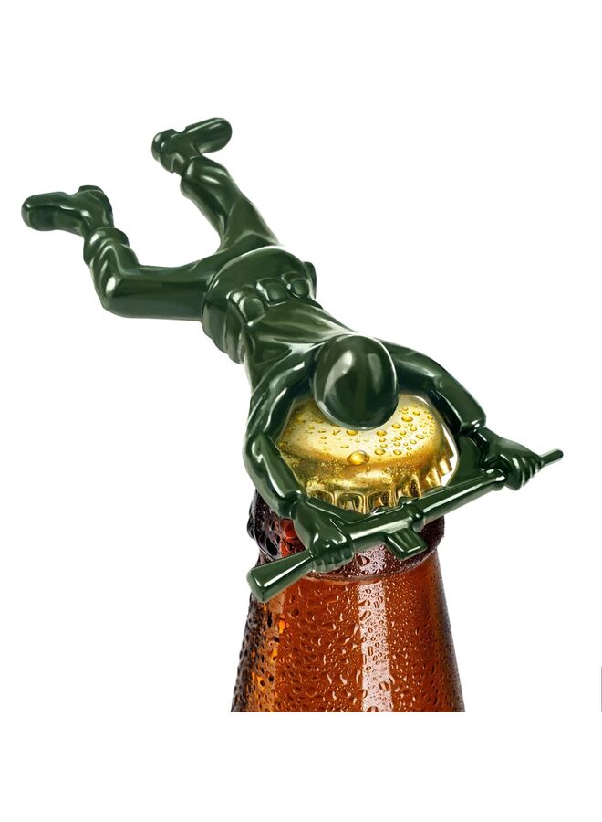LAMAY Green Army Man Bottle Opener - Unique Funny Bottle Opener Bartender Compatible As Coke Bottle Opener - Metal Bottle Opener Man - Mini Soldier Bottle Opener - Image 1