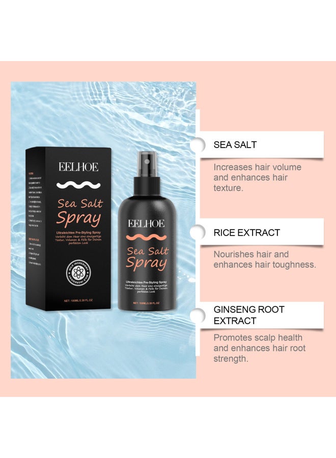 EELHOE Hair Sea Salt Styling Spray Lazy Fresh Fluffy Hair Dried Hair Styling Spray - Image 4