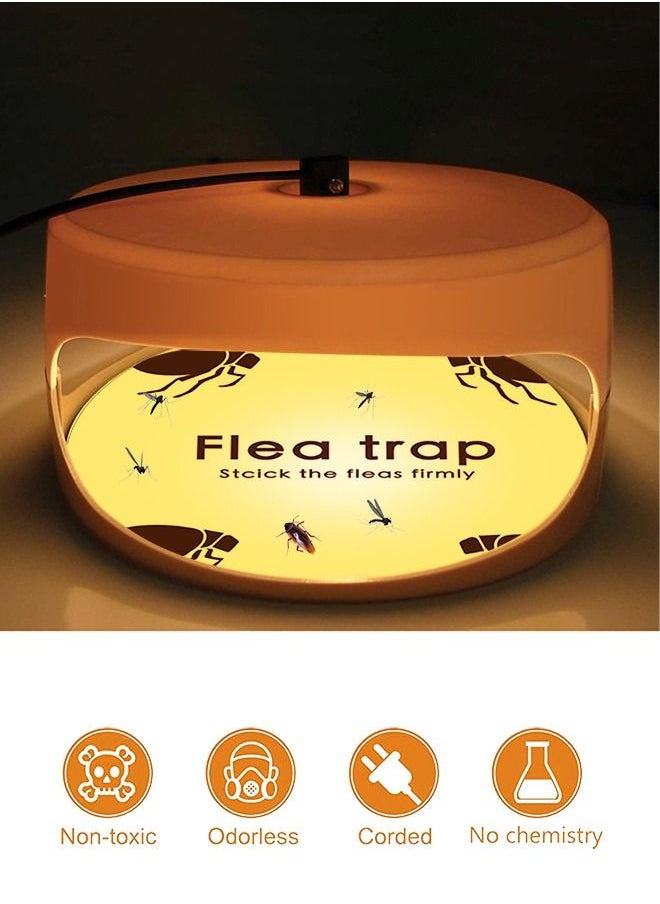 HomarKet Flea Trap, Sticky Dome Flea Trap with 2 Glue Discs & 2 Light Bulbs, Pest Control for Flea, Bed Bug, Moths, Mosquito, Fly, Ants, Cockroach  - Image 3