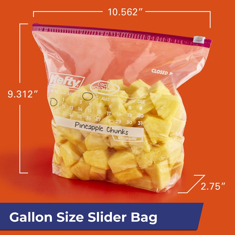 Hefty Slider Calendar Storage Bags, Gallon Size, 30 Count (Pack of 4), 120 Total - Image 2