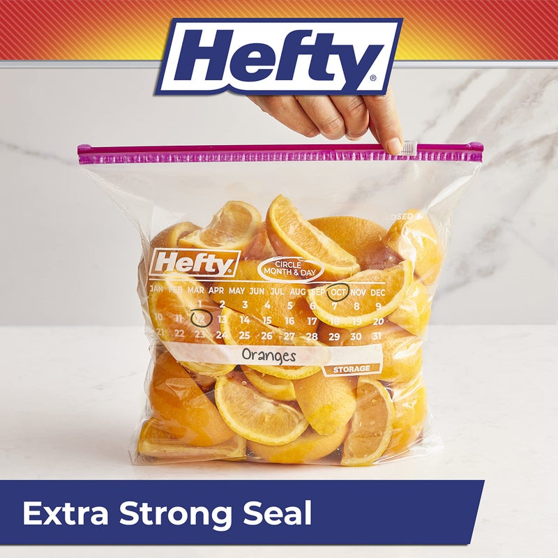 Hefty Slider Calendar Storage Bags, Gallon Size, 30 Count (Pack of 4), 120 Total - Image 4