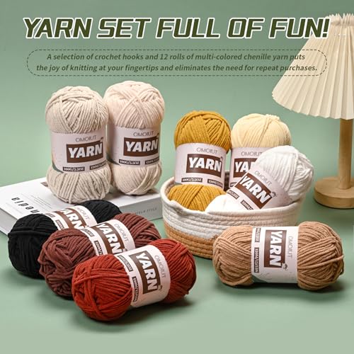 OMoiut 20 Pack 70.5oz/2624yds Bulky Multicolor Yarn Set, Plush Chenille Blanket Yarn for Crocheting, Fluffy Velvet Yarns for Crochet, Fuzzy Baby Yarns for Crocheting Soft, Crochet Amigurumi - Image 3