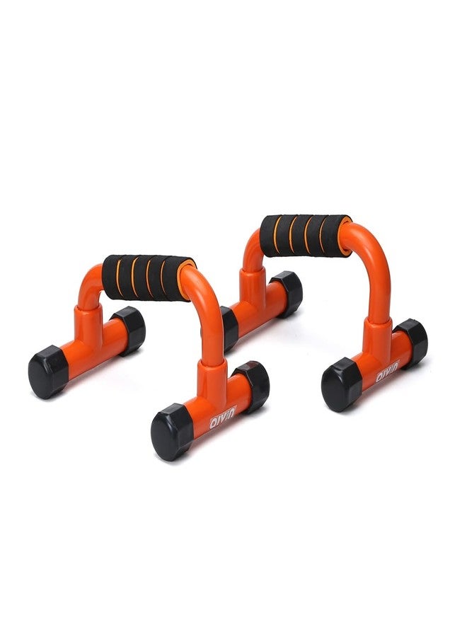 AIVIN قضيب الضغط المنحني من AIVIN Pro-Active، معدات رياضية منزلية للرجال والنساء للتدريب، حامل تمارين الضغط، ملحقات رياضية للاستخدام المنزلي لتمارين الصدر، حامل تمارين الضغط مانع للانزلاق (برتقالي) - Image 1