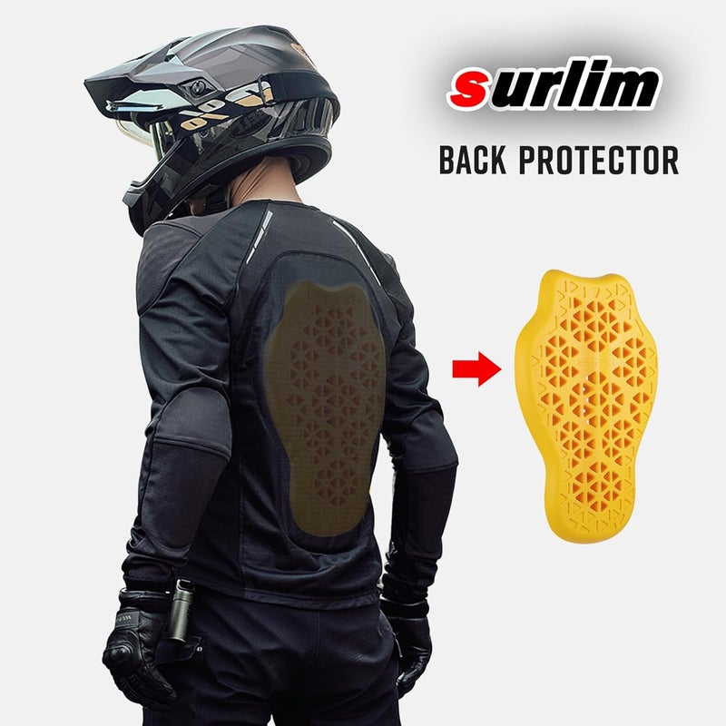 surlim Motorcycle Armor Insert Pads CE Level 2 Motorcycle Protector CE Armor for Motorcycle Jackets Pants (LAS-Back[CE Level 2]) - Image 5