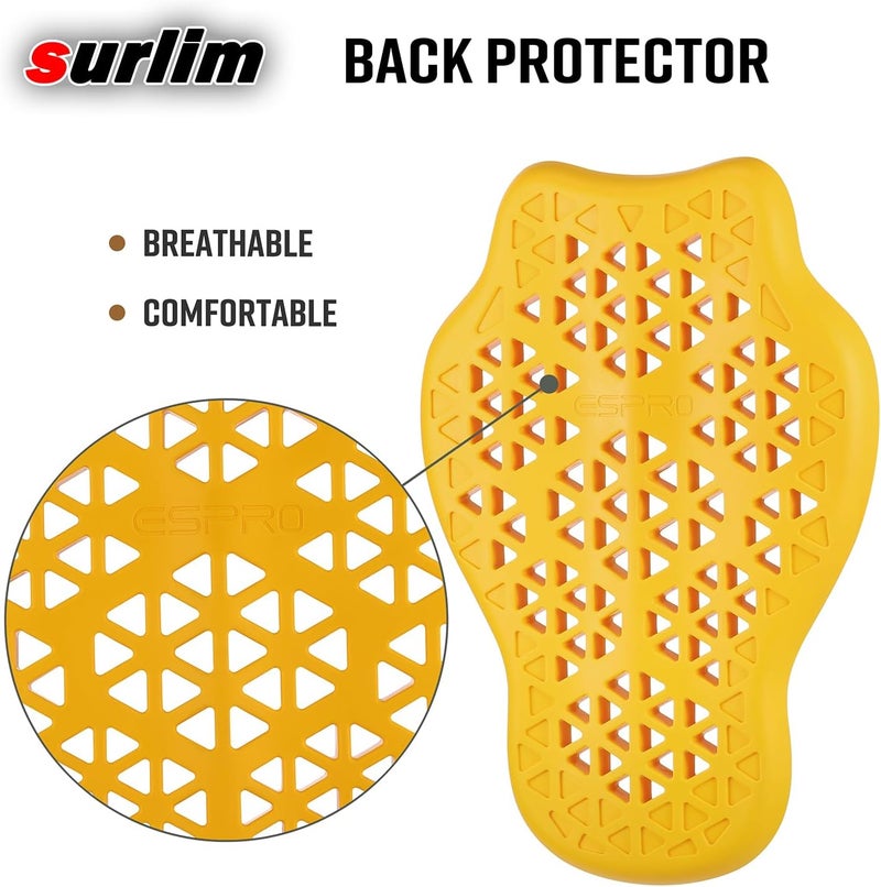 surlim Motorcycle Armor Insert Pads CE Level 2 Motorcycle Protector CE Armor for Motorcycle Jackets Pants (LAS-Back[CE Level 2]) - Image 3