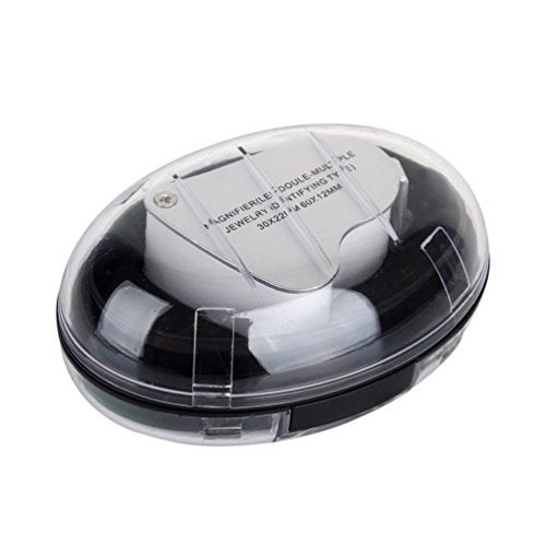 KINGMAS 2 Lens 30x 60x Illuminated Jewelry Eye Loupe Jewelers Magnifier Magnifying with LED Lighting - Image 5