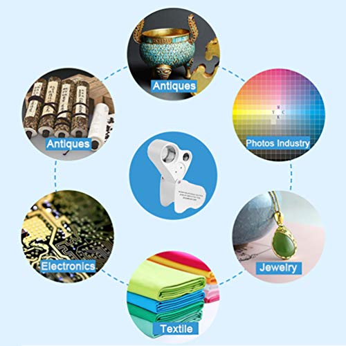 KINGMAS 2 Lens 30x 60x Illuminated Jewelry Eye Loupe Jewelers Magnifier Magnifying with LED Lighting - Image 4