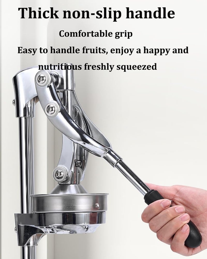 WHIPIN Manual Lemon Citrus Squeezer Commercial Orange Juice Squeezer Stainless Steel Fruit Press Manual Metal Juicer for Countertop Heavy Duty Pomegranate Press  - Image 4