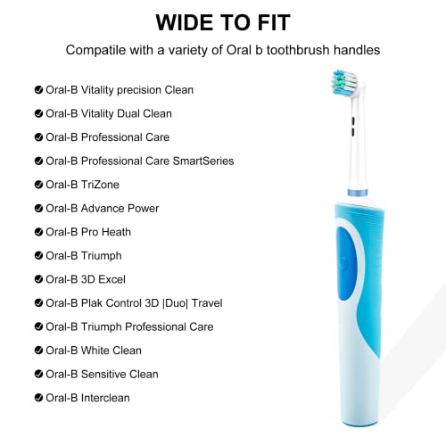 ELFIN Toothbrush Heads for Oral B, 8 Pack Precision Clean Electric Toothbrush Replacement Heads Medium Soft Dupont Bristles Replacement Toothbrush Heads for Oral Health and Plaque Removal - Image 2