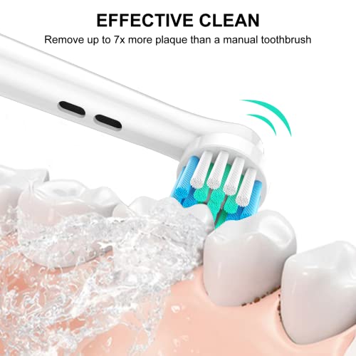 ELFIN Toothbrush Heads for Oral B, 8 Pack Precision Clean Electric Toothbrush Replacement Heads Medium Soft Dupont Bristles Replacement Toothbrush Heads for Oral Health and Plaque Removal - Image 3