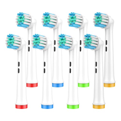 ELFIN Toothbrush Heads for Oral B, 8 Pack Precision Clean Electric Toothbrush Replacement Heads Medium Soft Dupont Bristles Replacement Toothbrush Heads for Oral Health and Plaque Removal - Image 1