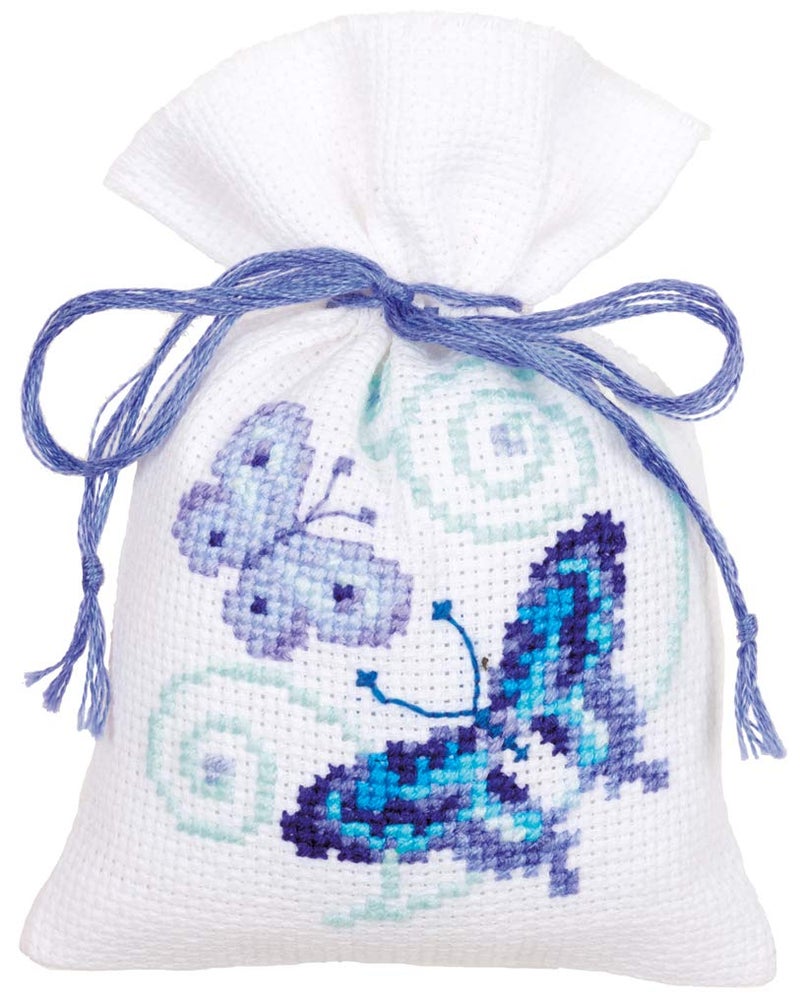 Vervaco Bag kit Blue Butterflies Set of 3, 4,8 inch - Image 4