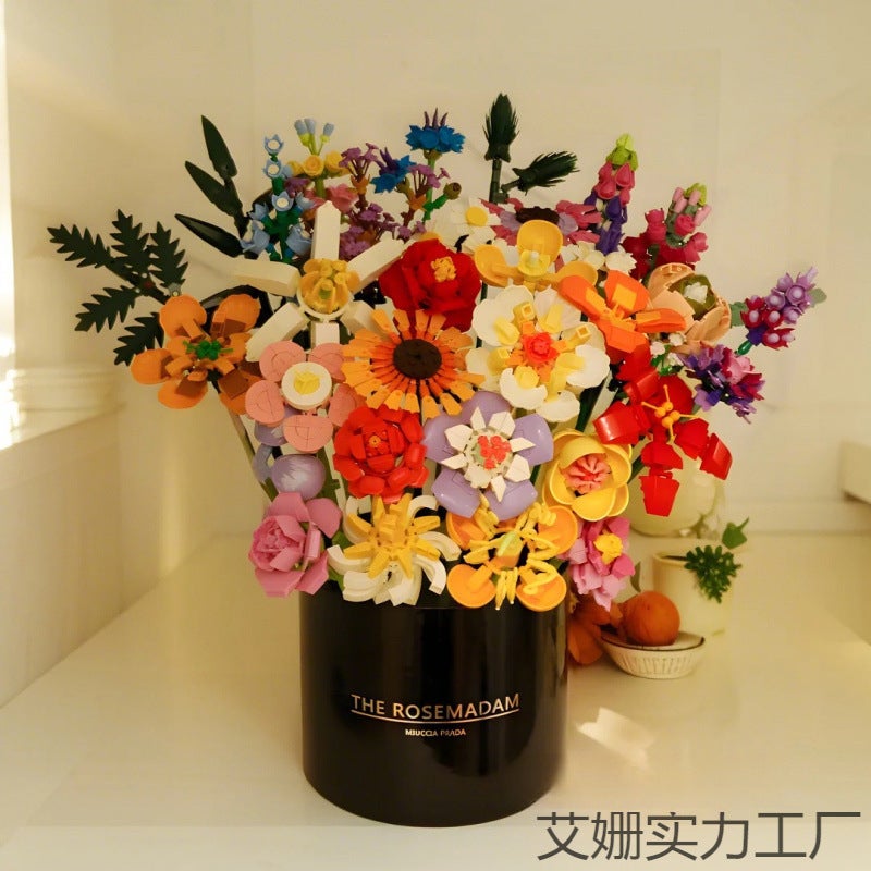 Building Block Flower Assembly Set Flowers Complete Set Bouquet Toys Girl Birthday Diy Girl Ornaments Ins - Image 4