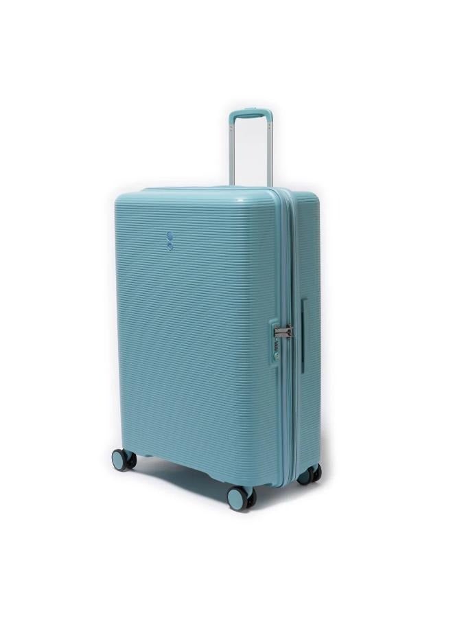 Echolac Forza 65cm Hardcase Expandable 4 Double Wheel Cabin Luggage Trolley Coastal Blue - Image 2