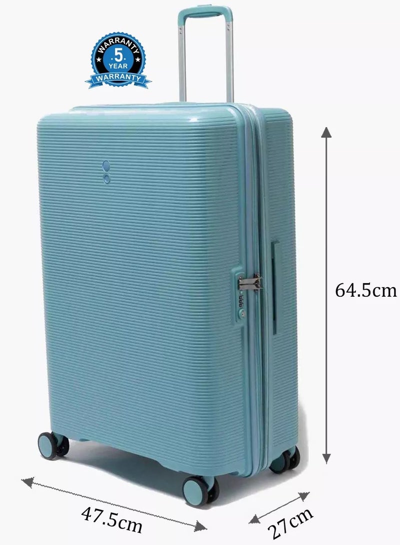 Echolac Forza 65 Cm Hardcase 4-Double Wheeled Expandable Check-In Luggage Trolley - Coastal Blue - Image 2