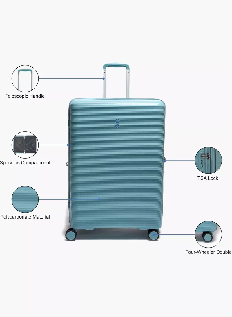 Echolac  Forza 65 Cm Hardcase 4-Double Wheeled Expandable Check-In Luggage Trolley - Coastal Blue  | Best Price UAE