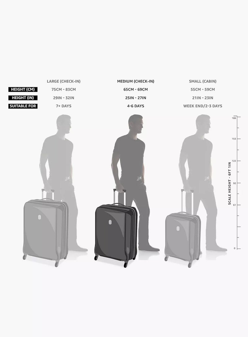 Echolac Forza 65 Cm Hardcase 4-Double Wheeled Expandable Check-In Luggage Trolley - Coastal Blue - Image 4