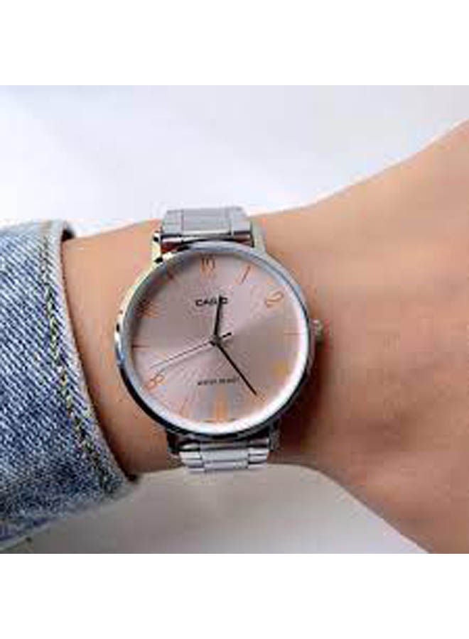 كاسيو ساعة يد من ستانلس ستيل بعقارب LTP-VT01D-4BUDF - Image 2