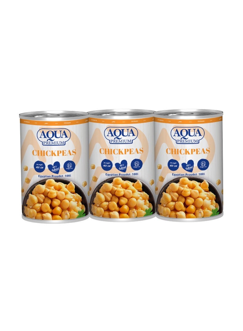 أكوا بريميوم حمص 400 جم – جاهز للأكل، غني بالبروتين والألياف، طبيعي 100%، مناسب للنباتيين - Image 2