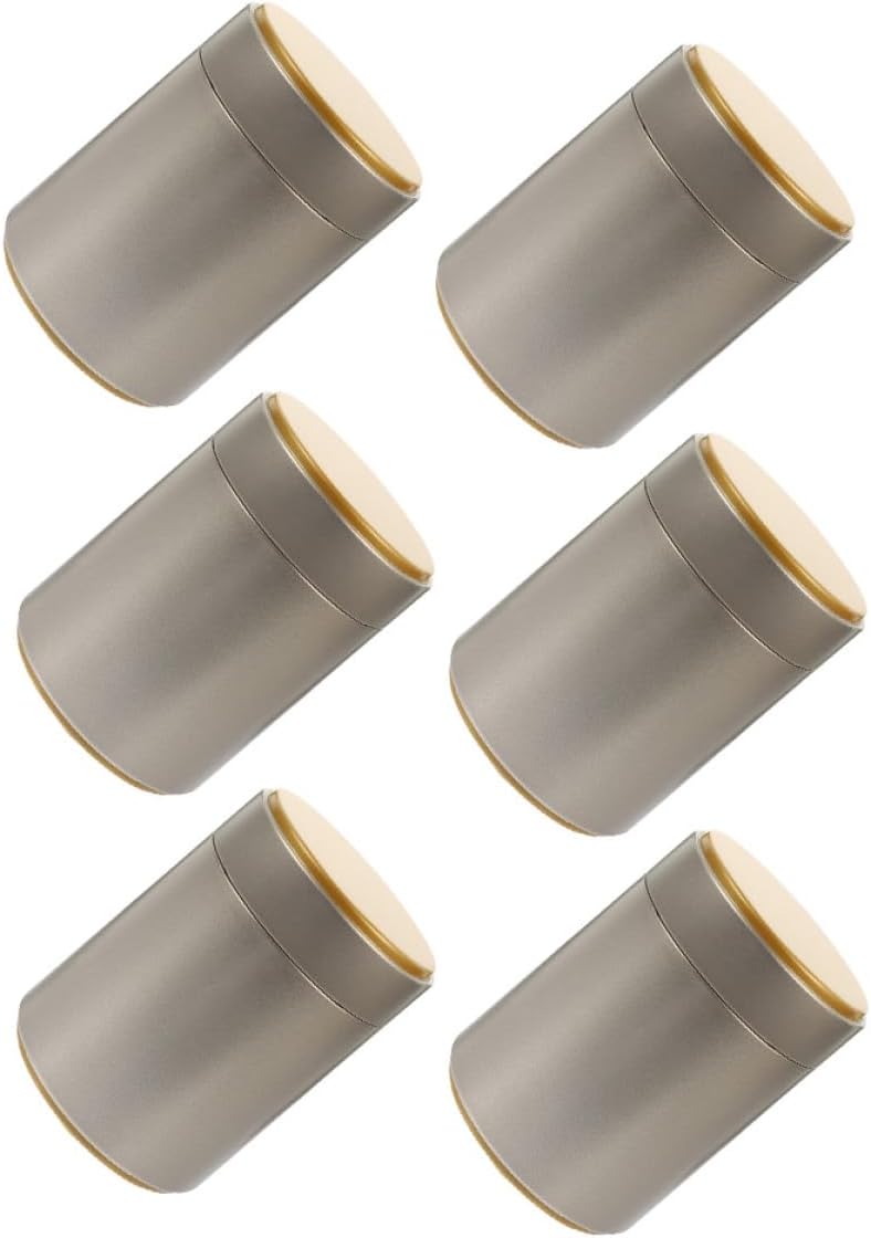 COLLBATH 6pcs Large Tinplate Tea Canisters with Airtight Lids, Metal Coffee Bean Jars Food Storage Containers for Loose Leaf Tea, Candy, Sugar – round Sealed Storage Tins for Kitchen - Image 1