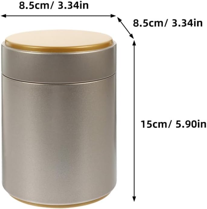 COLLBATH 6pcs Large Tinplate Tea Canisters with Airtight Lids, Metal Coffee Bean Jars Food Storage Containers for Loose Leaf Tea, Candy, Sugar – round Sealed Storage Tins for Kitchen - Image 2