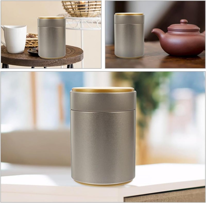 COLLBATH 6pcs Large Tinplate Tea Canisters with Airtight Lids, Metal Coffee Bean Jars Food Storage Containers for Loose Leaf Tea, Candy, Sugar – round Sealed Storage Tins for Kitchen - Image 5