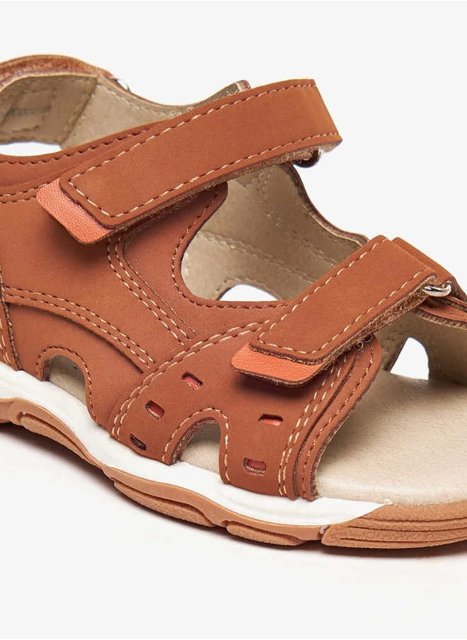 LBL by Shoexpress Boy's Stitch Detail Floaters With Hook And Loop Closure