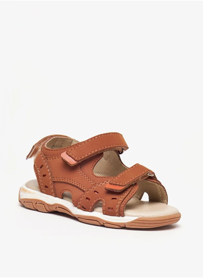 LBL by Shoexpress Boy's Stitch Detail Floaters With Hook And Loop Closure